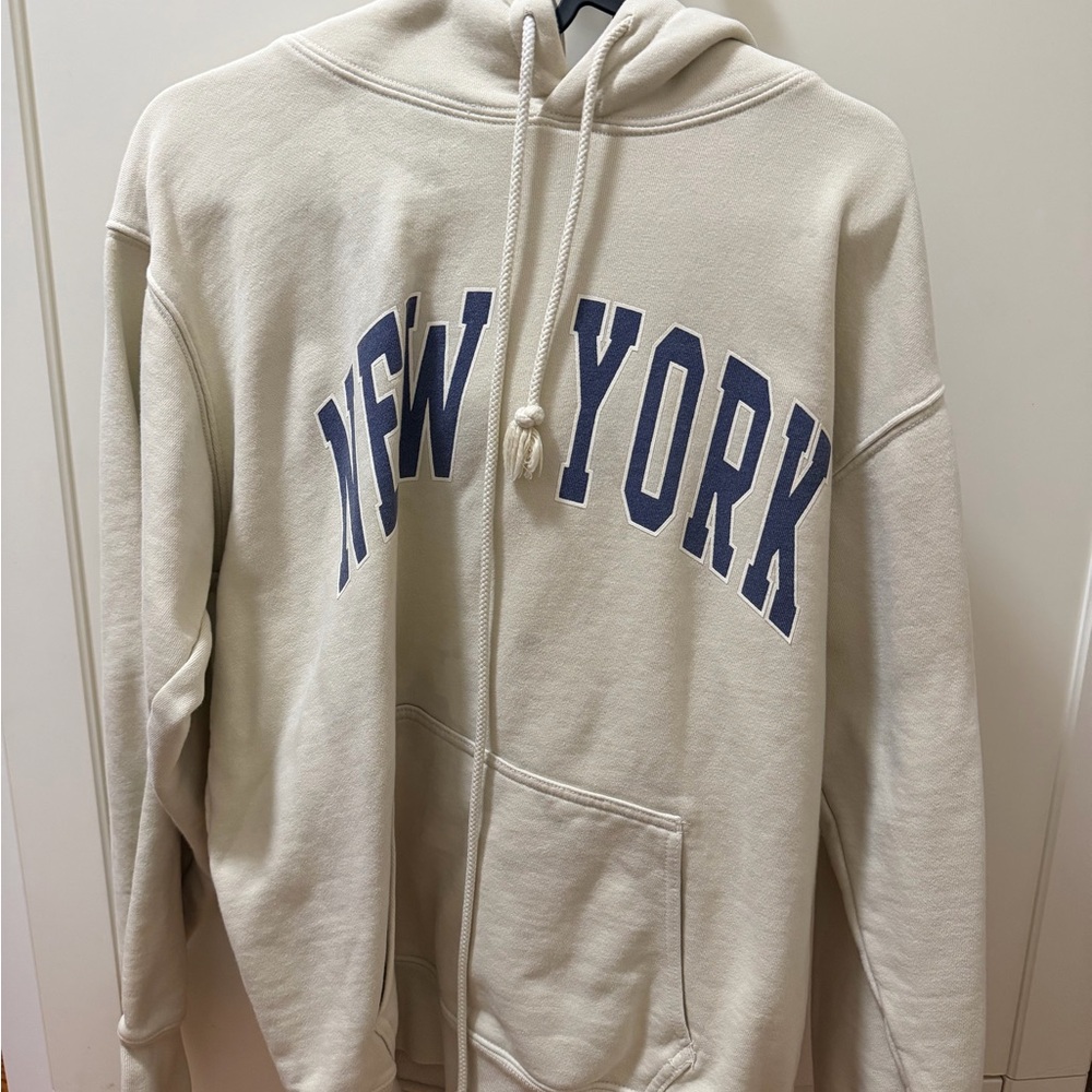 Brandy Melville John Galt New York Beige Hoodie